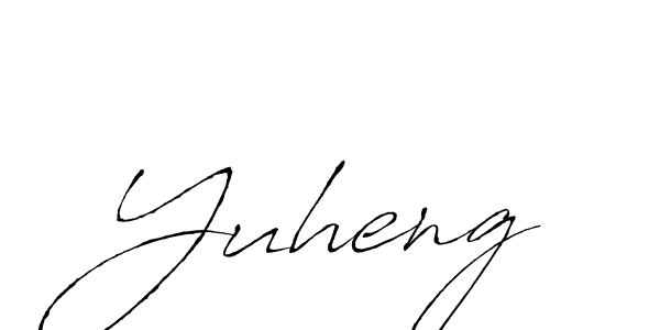 Create a beautiful signature design for name Yuheng. With this signature (Antro_Vectra) fonts, you can make a handwritten signature for free. Yuheng signature style 6 images and pictures png