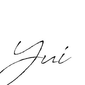 How to make Yui signature? Antro_Vectra is a professional autograph style. Create handwritten signature for Yui name. Yui signature style 6 images and pictures png