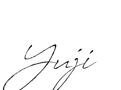 Make a beautiful signature design for name Yuji. With this signature (Antro_Vectra) style, you can create a handwritten signature for free. Yuji signature style 6 images and pictures png
