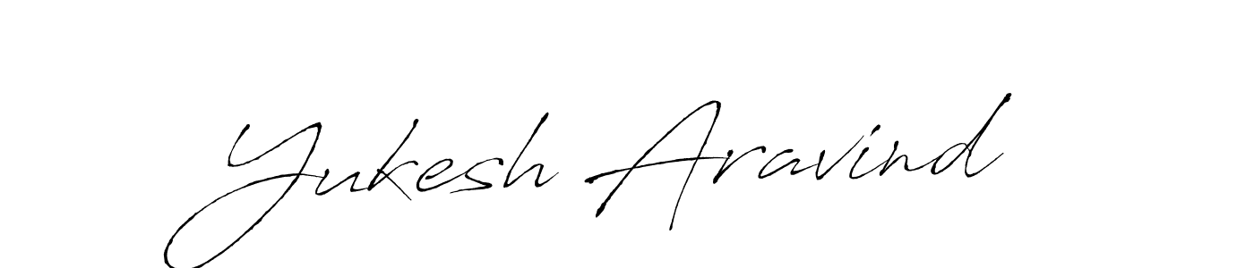 Yukesh Aravind stylish signature style. Best Handwritten Sign (Antro_Vectra) for my name. Handwritten Signature Collection Ideas for my name Yukesh Aravind. Yukesh Aravind signature style 6 images and pictures png