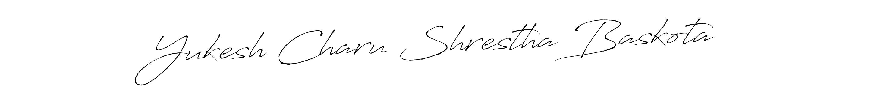 Design your own signature with our free online signature maker. With this signature software, you can create a handwritten (Antro_Vectra) signature for name Yukesh Charu Shrestha Baskota. Yukesh Charu Shrestha Baskota signature style 6 images and pictures png