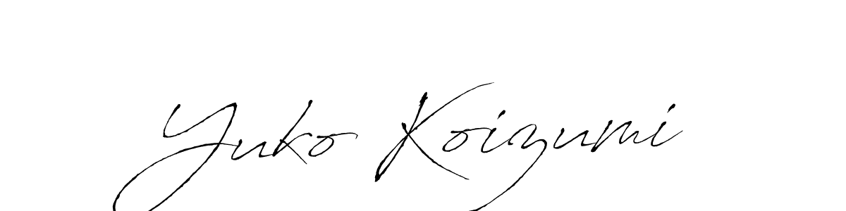 if you are searching for the best signature style for your name Yuko Koizumi. so please give up your signature search. here we have designed multiple signature styles  using Antro_Vectra. Yuko Koizumi signature style 6 images and pictures png