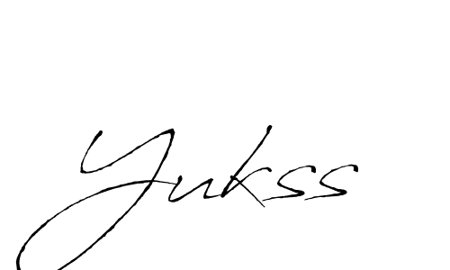 if you are searching for the best signature style for your name Yukss. so please give up your signature search. here we have designed multiple signature styles  using Antro_Vectra. Yukss signature style 6 images and pictures png