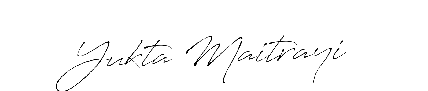 How to make Yukta Maitrayi name signature. Use Antro_Vectra style for creating short signs online. This is the latest handwritten sign. Yukta Maitrayi signature style 6 images and pictures png