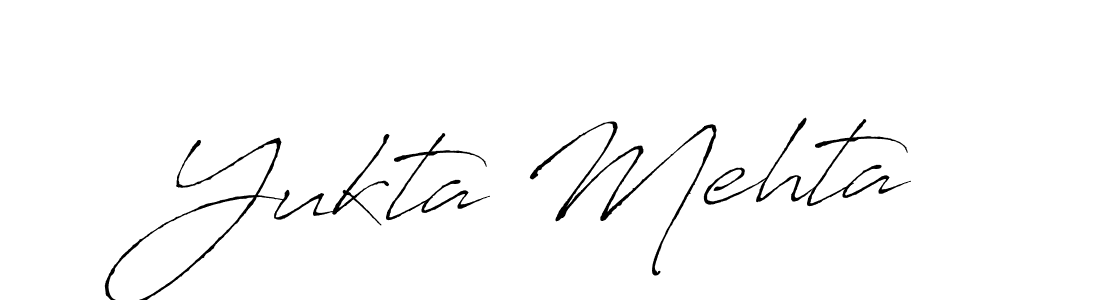 Design your own signature with our free online signature maker. With this signature software, you can create a handwritten (Antro_Vectra) signature for name Yukta Mehta. Yukta Mehta signature style 6 images and pictures png