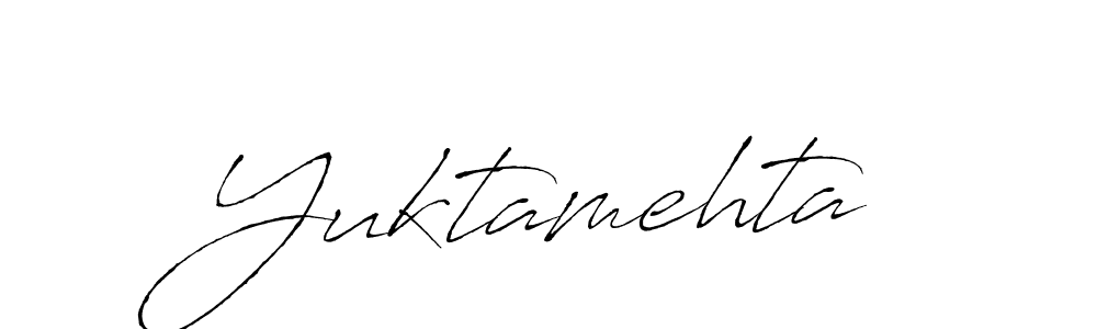 Use a signature maker to create a handwritten signature online. With this signature software, you can design (Antro_Vectra) your own signature for name Yuktamehta. Yuktamehta signature style 6 images and pictures png