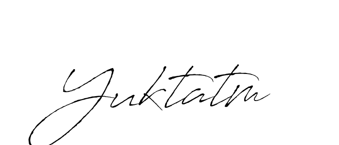 if you are searching for the best signature style for your name Yuktatm. so please give up your signature search. here we have designed multiple signature styles  using Antro_Vectra. Yuktatm signature style 6 images and pictures png