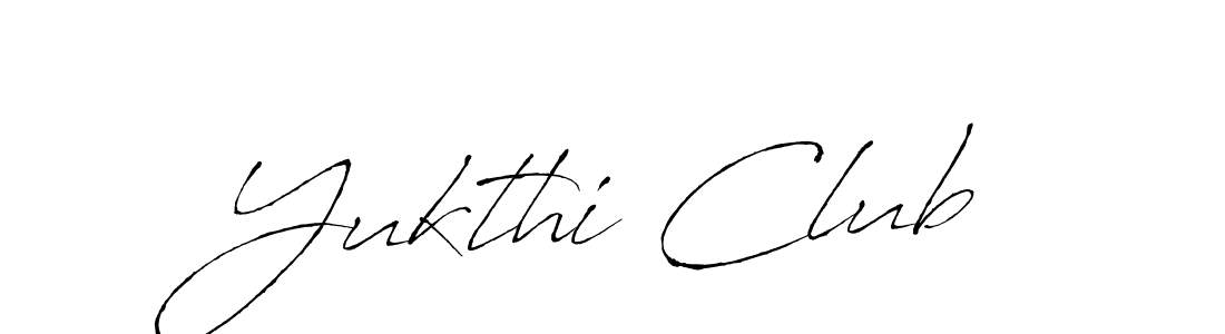 Design your own signature with our free online signature maker. With this signature software, you can create a handwritten (Antro_Vectra) signature for name Yukthi Club. Yukthi Club signature style 6 images and pictures png