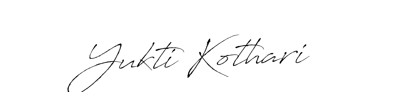 Make a beautiful signature design for name Yukti Kothari. With this signature (Antro_Vectra) style, you can create a handwritten signature for free. Yukti Kothari signature style 6 images and pictures png