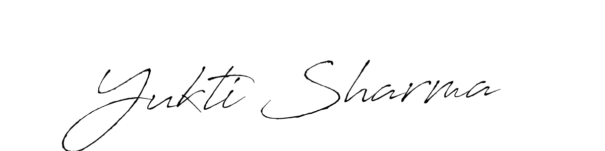 Yukti Sharma stylish signature style. Best Handwritten Sign (Antro_Vectra) for my name. Handwritten Signature Collection Ideas for my name Yukti Sharma. Yukti Sharma signature style 6 images and pictures png