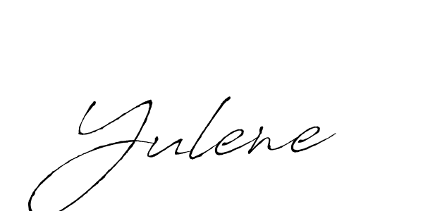 Yulene stylish signature style. Best Handwritten Sign (Antro_Vectra) for my name. Handwritten Signature Collection Ideas for my name Yulene. Yulene signature style 6 images and pictures png