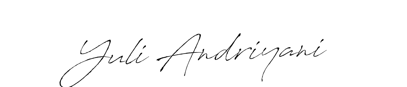 Also You can easily find your signature by using the search form. We will create Yuli Andriyani name handwritten signature images for you free of cost using Antro_Vectra sign style. Yuli Andriyani signature style 6 images and pictures png