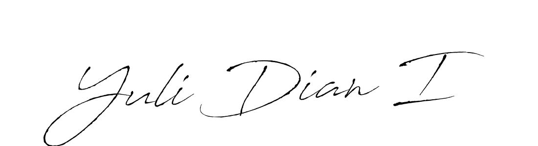 Similarly Antro_Vectra is the best handwritten signature design. Signature creator online .You can use it as an online autograph creator for name Yuli Dian I. Yuli Dian I signature style 6 images and pictures png