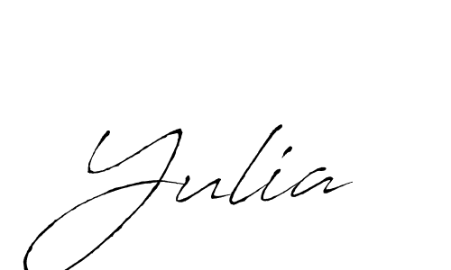 Design your own signature with our free online signature maker. With this signature software, you can create a handwritten (Antro_Vectra) signature for name Yulia. Yulia signature style 6 images and pictures png