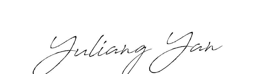 How to make Yuliang Yan name signature. Use Antro_Vectra style for creating short signs online. This is the latest handwritten sign. Yuliang Yan signature style 6 images and pictures png