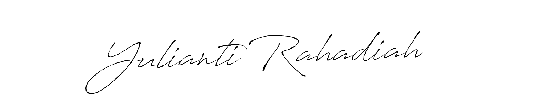 Yulianti Rahadiah stylish signature style. Best Handwritten Sign (Antro_Vectra) for my name. Handwritten Signature Collection Ideas for my name Yulianti Rahadiah. Yulianti Rahadiah signature style 6 images and pictures png