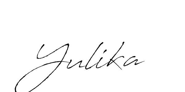 Design your own signature with our free online signature maker. With this signature software, you can create a handwritten (Antro_Vectra) signature for name Yulika. Yulika signature style 6 images and pictures png