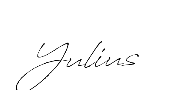 Antro_Vectra is a professional signature style that is perfect for those who want to add a touch of class to their signature. It is also a great choice for those who want to make their signature more unique. Get Yulius name to fancy signature for free. Yulius signature style 6 images and pictures png