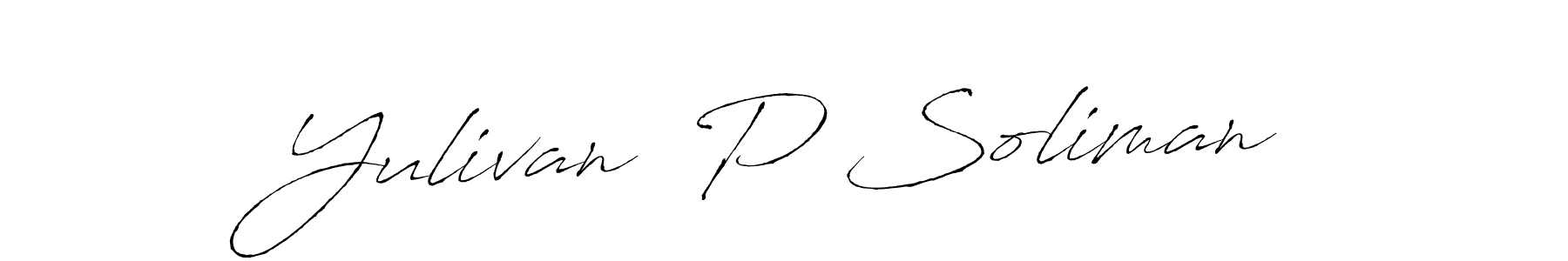 Once you've used our free online signature maker to create your best signature Antro_Vectra style, it's time to enjoy all of the benefits that Yulivan  P Soliman name signing documents. Yulivan  P Soliman signature style 6 images and pictures png