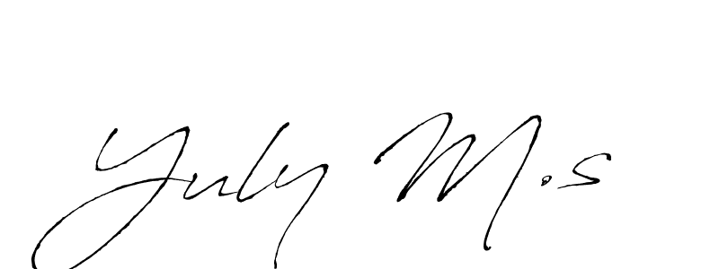 Also You can easily find your signature by using the search form. We will create Yuly M.s name handwritten signature images for you free of cost using Antro_Vectra sign style. Yuly M.s signature style 6 images and pictures png