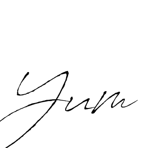 if you are searching for the best signature style for your name Yum. so please give up your signature search. here we have designed multiple signature styles  using Antro_Vectra. Yum signature style 6 images and pictures png