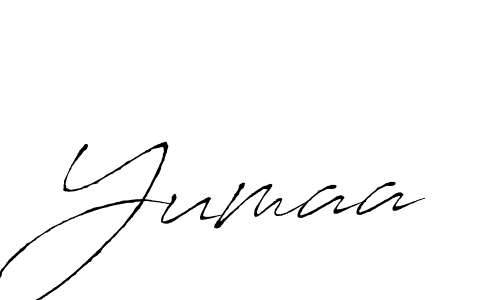 Use a signature maker to create a handwritten signature online. With this signature software, you can design (Antro_Vectra) your own signature for name Yumaa. Yumaa signature style 6 images and pictures png