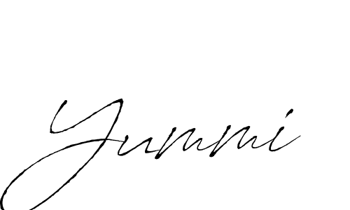 Use a signature maker to create a handwritten signature online. With this signature software, you can design (Antro_Vectra) your own signature for name Yummi. Yummi signature style 6 images and pictures png