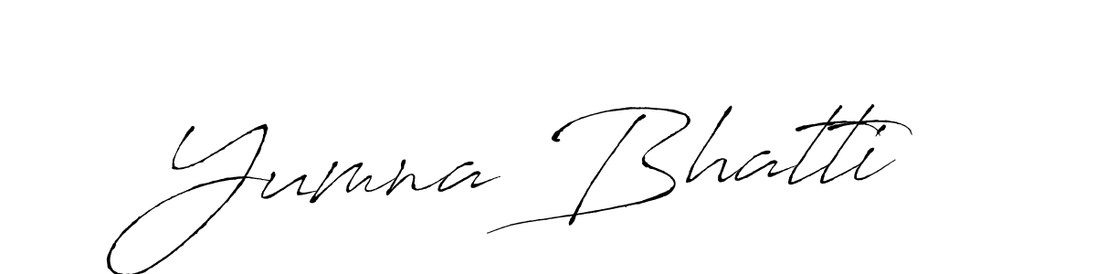 Use a signature maker to create a handwritten signature online. With this signature software, you can design (Antro_Vectra) your own signature for name Yumna Bhatti. Yumna Bhatti signature style 6 images and pictures png
