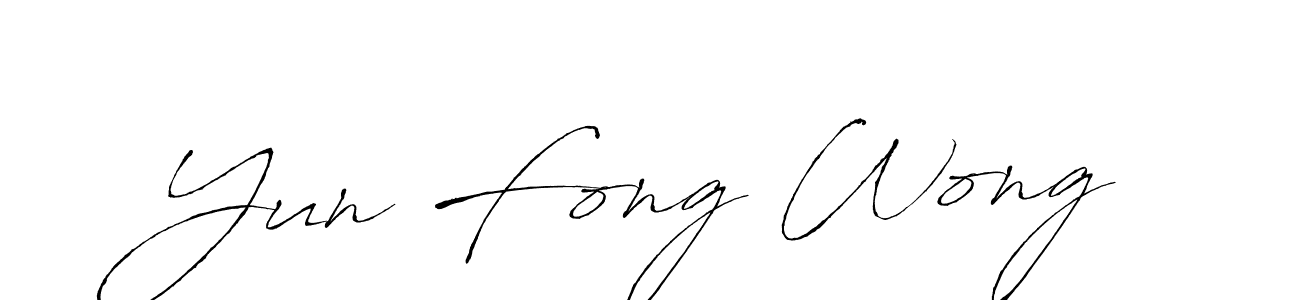 How to make Yun Fong Wong name signature. Use Antro_Vectra style for creating short signs online. This is the latest handwritten sign. Yun Fong Wong signature style 6 images and pictures png