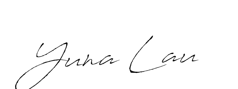 How to make Yuna Lau signature? Antro_Vectra is a professional autograph style. Create handwritten signature for Yuna Lau name. Yuna Lau signature style 6 images and pictures png