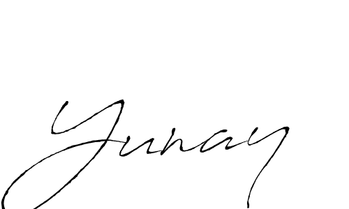 Create a beautiful signature design for name Yunay. With this signature (Antro_Vectra) fonts, you can make a handwritten signature for free. Yunay signature style 6 images and pictures png