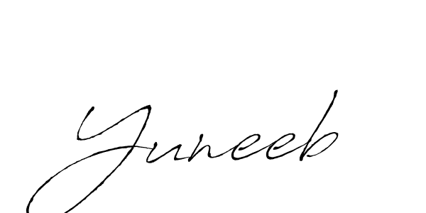 The best way (Antro_Vectra) to make a short signature is to pick only two or three words in your name. The name Yuneeb include a total of six letters. For converting this name. Yuneeb signature style 6 images and pictures png