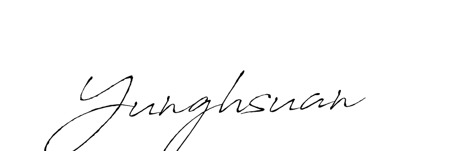 Make a beautiful signature design for name Yunghsuan. With this signature (Antro_Vectra) style, you can create a handwritten signature for free. Yunghsuan signature style 6 images and pictures png