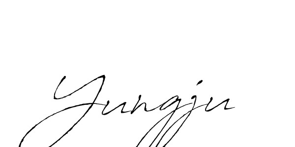 Design your own signature with our free online signature maker. With this signature software, you can create a handwritten (Antro_Vectra) signature for name Yungju. Yungju signature style 6 images and pictures png