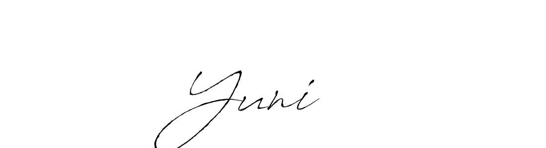 Design your own signature with our free online signature maker. With this signature software, you can create a handwritten (Antro_Vectra) signature for name Yuni ❤️. Yuni ❤️ signature style 6 images and pictures png