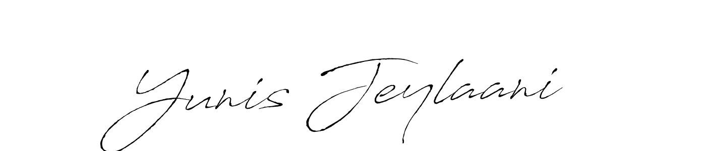 Make a beautiful signature design for name Yunis Jeylaani. With this signature (Antro_Vectra) style, you can create a handwritten signature for free. Yunis Jeylaani signature style 6 images and pictures png