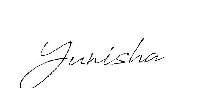 Also we have Yunisha name is the best signature style. Create professional handwritten signature collection using Antro_Vectra autograph style. Yunisha signature style 6 images and pictures png