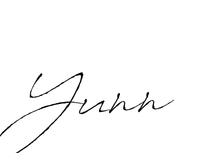 Yunn stylish signature style. Best Handwritten Sign (Antro_Vectra) for my name. Handwritten Signature Collection Ideas for my name Yunn. Yunn signature style 6 images and pictures png