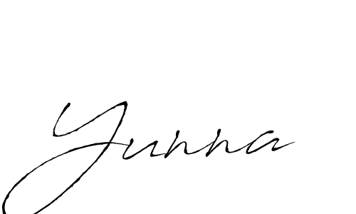 Create a beautiful signature design for name Yunna. With this signature (Antro_Vectra) fonts, you can make a handwritten signature for free. Yunna signature style 6 images and pictures png