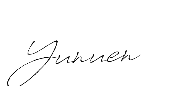 Make a beautiful signature design for name Yunuen. With this signature (Antro_Vectra) style, you can create a handwritten signature for free. Yunuen signature style 6 images and pictures png