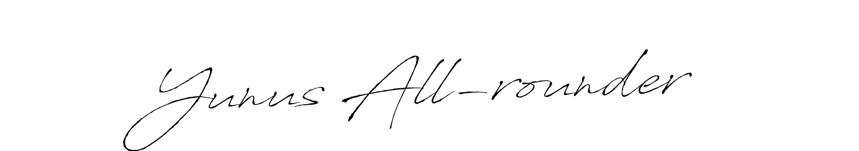 How to make Yunus All-rounder signature? Antro_Vectra is a professional autograph style. Create handwritten signature for Yunus All-rounder name. Yunus All-rounder signature style 6 images and pictures png