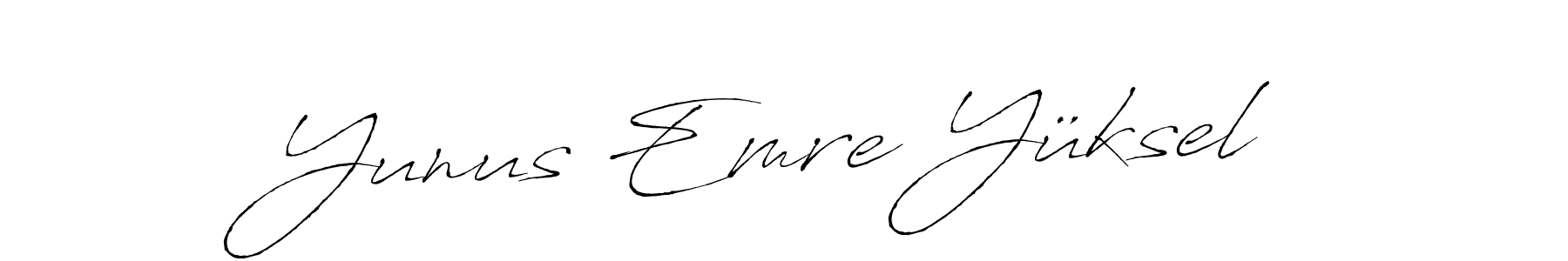 How to make Yunus Emre Yüksel name signature. Use Antro_Vectra style for creating short signs online. This is the latest handwritten sign. Yunus Emre Yüksel signature style 6 images and pictures png