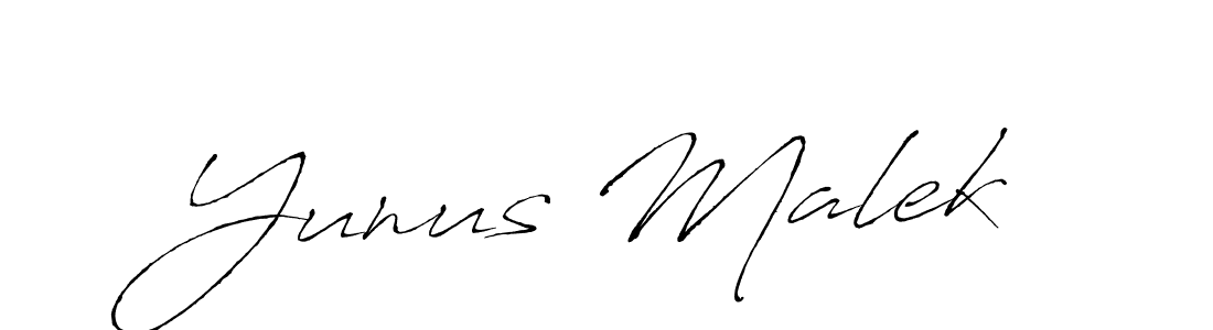 Create a beautiful signature design for name Yunus Malek. With this signature (Antro_Vectra) fonts, you can make a handwritten signature for free. Yunus Malek signature style 6 images and pictures png
