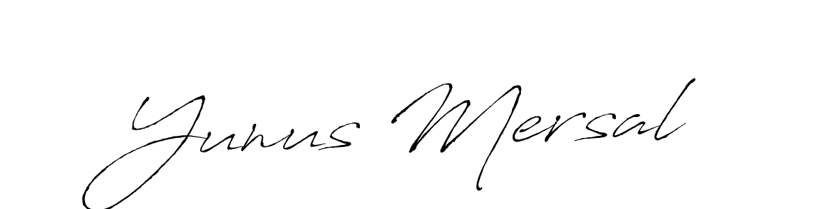 How to make Yunus Mersal name signature. Use Antro_Vectra style for creating short signs online. This is the latest handwritten sign. Yunus Mersal signature style 6 images and pictures png