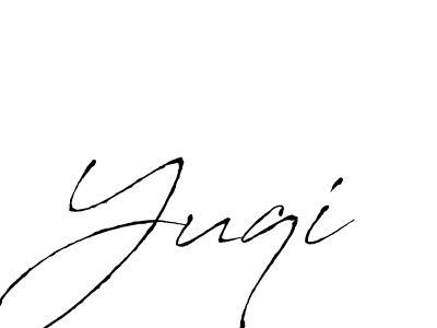 Make a beautiful signature design for name Yuqi. With this signature (Antro_Vectra) style, you can create a handwritten signature for free. Yuqi signature style 6 images and pictures png
