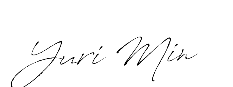 How to make Yuri Min name signature. Use Antro_Vectra style for creating short signs online. This is the latest handwritten sign. Yuri Min signature style 6 images and pictures png