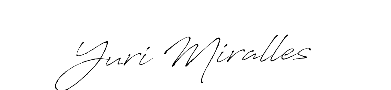 Make a beautiful signature design for name Yuri Miralles. With this signature (Antro_Vectra) style, you can create a handwritten signature for free. Yuri Miralles signature style 6 images and pictures png