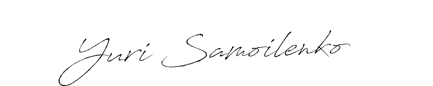 How to make Yuri Samoilenko name signature. Use Antro_Vectra style for creating short signs online. This is the latest handwritten sign. Yuri Samoilenko signature style 6 images and pictures png