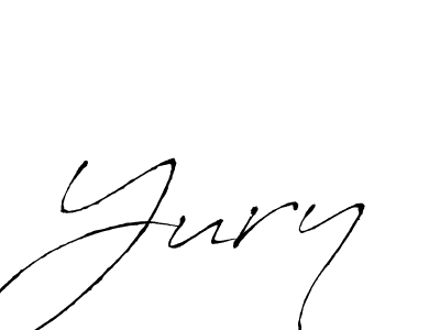 Create a beautiful signature design for name Yury. With this signature (Antro_Vectra) fonts, you can make a handwritten signature for free. Yury signature style 6 images and pictures png