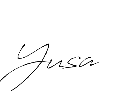 Yusa stylish signature style. Best Handwritten Sign (Antro_Vectra) for my name. Handwritten Signature Collection Ideas for my name Yusa. Yusa signature style 6 images and pictures png